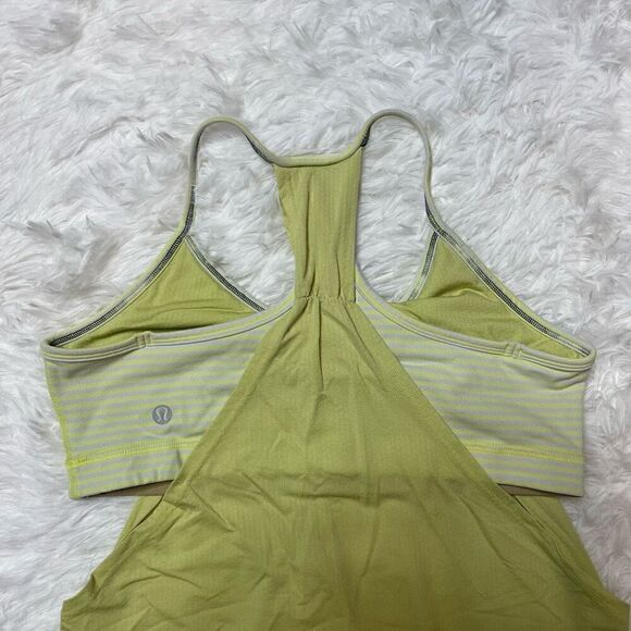 Lululemon Tank Top No Limits Yellow Womens Size 8 Athletic Shirt Gym Workout - Picture 7 of 7